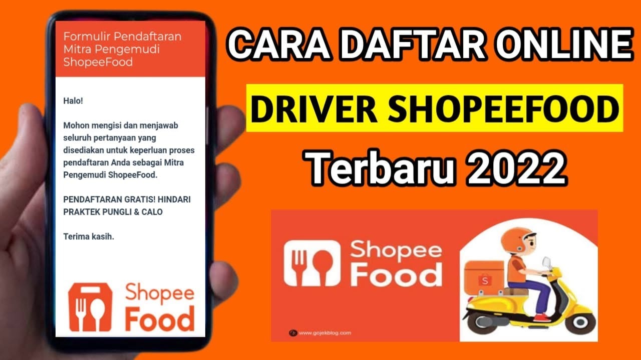 pendaftaran shopee food driver